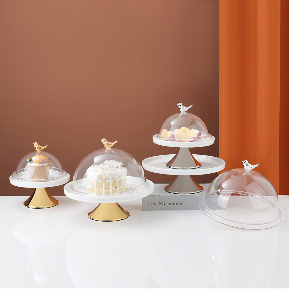 dessert stand with lid